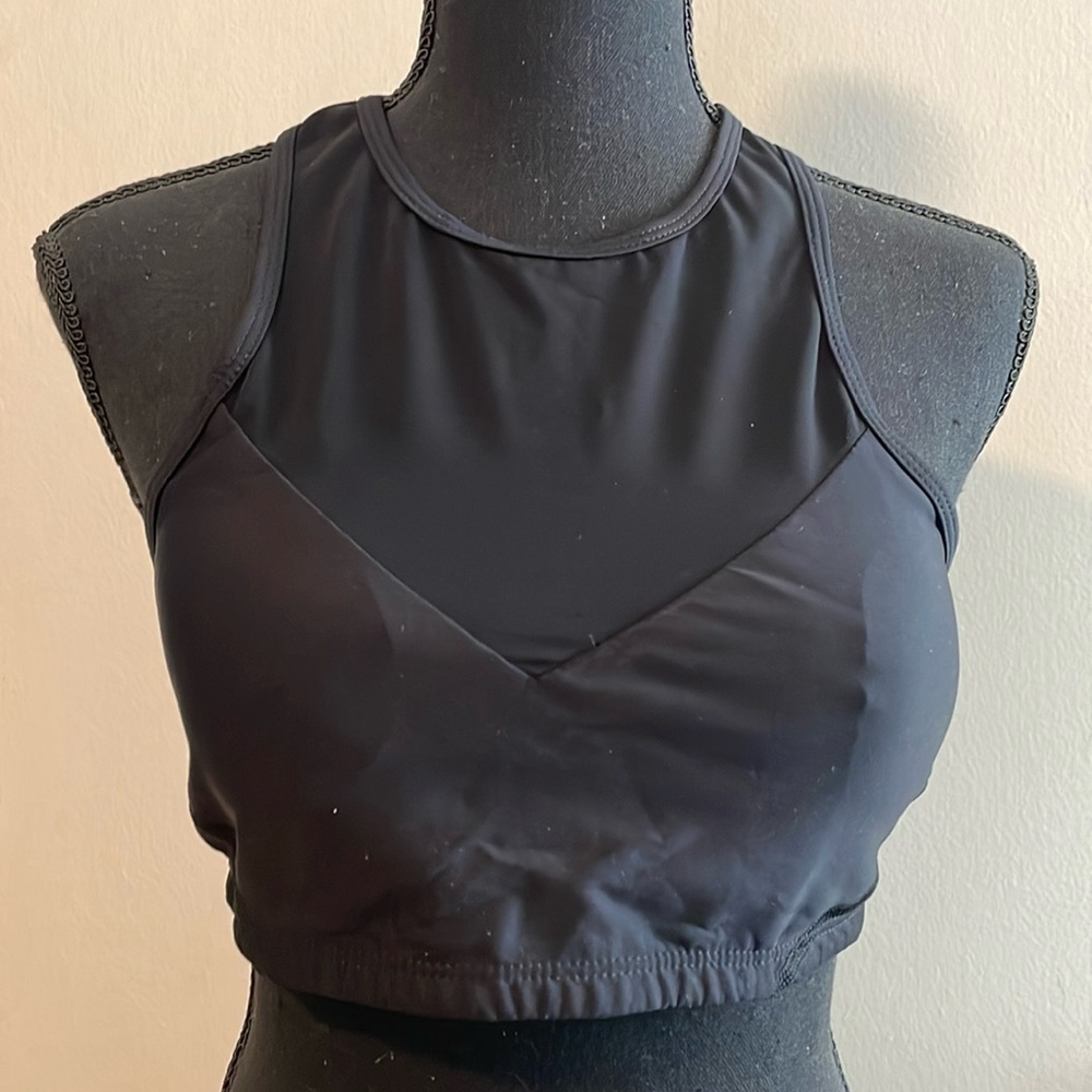 Ghost Flower Wood Nourish Sports Bra. Black. (New Without Tag).